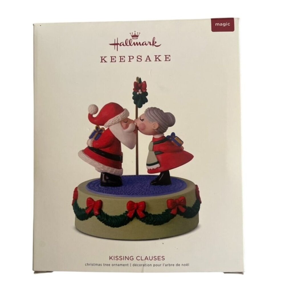 Hallmark Keepsake Kissing Clauses Ornament 2018 Christmas Magic Sound NIB
